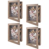 image:imageGolden State Art 8x8 Black Shadow Box Frame 2inch Depth  6 Pins Included Letter Stickers 3D Picture Frame Great for Collages Collections MementosBaby Items WeddingLight Brown