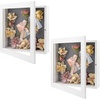 image:imageGolden State Art 8x8 Black Shadow Box Frame 2inch Depth  6 Pins Included Letter Stickers 3D Picture Frame Great for Collages Collections MementosBaby Items WeddingWhite