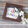 image:imageGolden State Art 8x8 Black Shadow Box Frame 2inch Depth  6 Pins Included Letter Stickers 3D Picture Frame Great for Collages Collections MementosBaby Items WeddingBrown