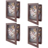 image:imageGolden State Art 8x8 Black Shadow Box Frame 2inch Depth  6 Pins Included Letter Stickers 3D Picture Frame Great for Collages Collections MementosBaby Items WeddingBrown