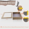 image:imageGolden State Art 8x8 Black Shadow Box Frame 2inch Depth  6 Pins Included Letter Stickers 3D Picture Frame Great for Collages Collections MementosBaby Items WeddingLight Brown