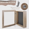 image:imageGolden State Art 8x8 Black Shadow Box Frame 2inch Depth  6 Pins Included Letter Stickers 3D Picture Frame Great for Collages Collections MementosBaby Items WeddingLight Brown