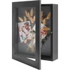 image:imageGolden State Art 8x8 Black Shadow Box Frame 2inch Depth  6 Pins Included Letter Stickers 3D Picture Frame Great for Collages Collections MementosBaby Items WeddingBlack
