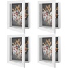 image:imageGolden State Art 8x8 Black Shadow Box Frame 2inch Depth  6 Pins Included Letter Stickers 3D Picture Frame Great for Collages Collections MementosBaby Items WeddingWhite