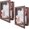 image:imageGolden State Art 8x8 Black Shadow Box Frame 2inch Depth  6 Pins Included Letter Stickers 3D Picture Frame Great for Collages Collections MementosBaby Items WeddingBrown