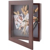 image:imageGolden State Art 8x8 Black Shadow Box Frame 2inch Depth  6 Pins Included Letter Stickers 3D Picture Frame Great for Collages Collections MementosBaby Items WeddingBrown