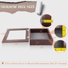 image:imageGolden State Art 8x8 Black Shadow Box Frame 2inch Depth  6 Pins Included Letter Stickers 3D Picture Frame Great for Collages Collections MementosBaby Items WeddingBrown