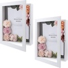 image:imageGolden State Art 8x8 Black Shadow Box Frame 2inch Depth  6 Pins Included Letter Stickers 3D Picture Frame Great for Collages Collections MementosBaby Items WeddingWhite