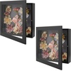image:imageGolden State Art 8x8 Black Shadow Box Frame 2inch Depth  6 Pins Included Letter Stickers 3D Picture Frame Great for Collages Collections MementosBaby Items WeddingBlack