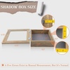 image:imageGolden State Art 8x8 Black Shadow Box Frame 2inch Depth  6 Pins Included Letter Stickers 3D Picture Frame Great for Collages Collections MementosBaby Items WeddingLight Brown
