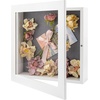 image:imageGolden State Art 8x8 Black Shadow Box Frame 2inch Depth  6 Pins Included Letter Stickers 3D Picture Frame Great for Collages Collections MementosBaby Items WeddingWhite