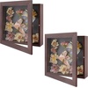 image:imageGolden State Art 8x8 Black Shadow Box Frame 2inch Depth  6 Pins Included Letter Stickers 3D Picture Frame Great for Collages Collections MementosBaby Items WeddingBrown