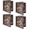 image:imageGolden State Art 8x8 Black Shadow Box Frame 2inch Depth  6 Pins Included Letter Stickers 3D Picture Frame Great for Collages Collections MementosBaby Items WeddingBrown