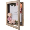 image:imageGolden State Art 8x8 Black Shadow Box Frame 2inch Depth  6 Pins Included Letter Stickers 3D Picture Frame Great for Collages Collections MementosBaby Items WeddingLight Brown