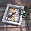 image:imageGolden State Art 8x8 Black Shadow Box Frame 2inch Depth  6 Pins Included Letter Stickers 3D Picture Frame Great for Collages Collections MementosBaby Items WeddingWhite