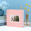 image:imagePhoto Album Hold 200 4x6 Photos with Front Window for DIY Crystal Green  Memo Writing SpaceSuede Faux Leather Picture Albums Picture Book 200 Pockets Fits 4x6 Photo Travel Wedding MemoriesPink