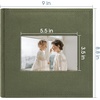 image:imagePhoto Album Hold 200 4x6 Photos with Front Window for DIY Crystal Green  Memo Writing SpaceSuede Faux Leather Picture Albums Picture Book 200 Pockets Fits 4x6 Photo Travel Wedding MemoriesGrass Green