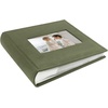 image:imagePhoto Album Hold 200 4x6 Photos with Front Window for DIY Crystal Green  Memo Writing SpaceSuede Faux Leather Picture Albums Picture Book 200 Pockets Fits 4x6 Photo Travel Wedding MemoriesGrass Green