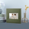image:imagePhoto Album Hold 200 4x6 Photos with Front Window for DIY Crystal Green  Memo Writing SpaceSuede Faux Leather Picture Albums Picture Book 200 Pockets Fits 4x6 Photo Travel Wedding MemoriesGrass Green