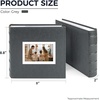 image:imagePhoto Album Hold 200 4x6 Photos with Front Window for DIY Crystal Green  Memo Writing SpaceSuede Faux Leather Picture Albums Picture Book 200 Pockets Fits 4x6 Photo Travel Wedding MemoriesGrey