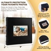 image:imagePhoto Album Hold 200 4x6 Photos with Front Window for DIY Crystal Green  Memo Writing SpaceSuede Faux Leather Picture Albums Picture Book 200 Pockets Fits 4x6 Photo Travel Wedding MemoriesBlack