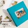 image:imagePhoto Album Hold 200 4x6 Photos with Front Window for DIY Crystal Green  Memo Writing SpaceSuede Faux Leather Picture Albums Picture Book 200 Pockets Fits 4x6 Photo Travel Wedding MemoriesSky Blue