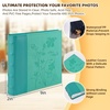 image:imagePhoto Album Hold 200 4x6 Photos with Memo Writing Space BeigeampLight Grey  Faux Leather Picture Book Fits 4x6 Photo 200 Pockets Great for Wedding Family HolidaysGrass Green