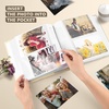image:imagePhoto Album Hold 200 4x6 Photos with Memo Writing Space BeigeampLight Grey  Faux Leather Picture Book Fits 4x6 Photo 200 Pockets Great for Wedding Family HolidaysBeige  Light Grey