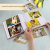 image:imagePhoto Album Hold 200 4x6 Photos with Memo Writing Space BeigeampLight Grey  Faux Leather Picture Book Fits 4x6 Photo 200 Pockets Great for Wedding Family HolidaysRed