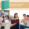 image:imagePhoto Album Hold 200 4x6 Photos with Memo Writing Space BeigeampLight Grey  Faux Leather Picture Book Fits 4x6 Photo 200 Pockets Great for Wedding Family HolidaysGrass Green