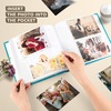 image:imagePhoto Album Hold 200 4x6 Photos with Memo Writing Space BeigeampLight Grey  Faux Leather Picture Book Fits 4x6 Photo 200 Pockets Great for Wedding Family HolidaysDark Blue  Light Blue
