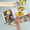 image:imagePhoto Album Hold 200 4x6 Photos with Memo Writing Space BeigeampLight Grey  Faux Leather Picture Book Fits 4x6 Photo 200 Pockets Great for Wedding Family HolidaysDark Blue