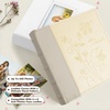 image:imagePhoto Album Hold 200 4x6 Photos with Memo Writing Space BeigeampLight Grey  Faux Leather Picture Book Fits 4x6 Photo 200 Pockets Great for Wedding Family HolidaysBeige  Light Grey