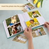 image:imagePhoto Album Hold 200 4x6 Photos with Memo Writing Space BeigeampLight Grey  Faux Leather Picture Book Fits 4x6 Photo 200 Pockets Great for Wedding Family HolidaysGrass Green