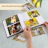 image:imagePhoto Album Hold 200 4x6 Photos with Memo Writing Space BeigeampLight Grey  Faux Leather Picture Book Fits 4x6 Photo 200 Pockets Great for Wedding Family HolidaysBlack