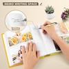 image:imagePhoto Album Hold 200 4x6 Photos with Memo Writing Space BeigeampLight Grey  Faux Leather Picture Book Fits 4x6 Photo 200 Pockets Great for Wedding Family HolidaysOrange  Light Yellow