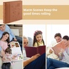 image:imagePhoto Album Hold 200 4x6 Photos with Memo Writing Space BeigeampLight Grey  Faux Leather Picture Book Fits 4x6 Photo 200 Pockets Great for Wedding Family HolidaysBrown