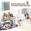 image:imagePhoto Album Hold 200 4x6 Photos with Memo Writing Space BeigeampLight Grey  Faux Leather Picture Book Fits 4x6 Photo 200 Pockets Great for Wedding Family HolidaysGrey  Light Blue