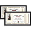 image:image11x22 Black Diploma Tassel Shadow Box Frame for 85x11 Certificate  For 85x11 Diploma Frame 4x6 Photo Double Mat White Over Gold Tassel Holder Real Glass11x22 2 Pack
