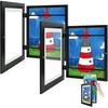 image:image2 Pack 9x12 FrontOpening Kids Artwork Frames Changeable Walnut  Magnetic Door Holds 50 Art Pieces Picture Frame Great for Kids Drawings Children Art Projects Crafts Schoolwork or HomeBlack