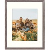 image:imageGolden State Art 12x12 Picture Frame  Ivory Mat for 8x8 Photos  White Wood Grain Style  Wall Display  Great for Weddings Photos Anniversary Photos Memories PaintingGray