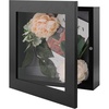 image:imageGolden State Art 8x8 Black Shadow Box Frame 2inch Depth  6 Pins Included Letter Stickers 3D Picture Frame Great for Collages Collections MementosBaby Items WeddingBlack