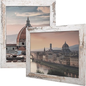 image:image2 Pack 11x14 Picture Frames in Brown Real Glas Wall Mount Display  Wide Molding 11 by 14 Photo Frame with Back Hangers Country Wood Grain Style Great for Photos Gift Pictures WeddingWhite