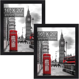 image:image2 Pack 11x14 Picture Frames in Brown Real Glas Wall Mount Display  Wide Molding 11 by 14 Photo Frame with Back Hangers Country Wood Grain Style Great for Photos Gift Pictures WeddingBlack
