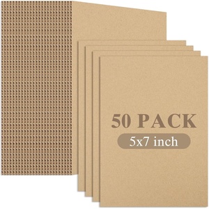 image:imageGolden State Art 50 Pack 9x12 Corrugated Cardboard Sheets Brown  Flat Cardboard Inserts Layer Pads For Packaging Shipping Mailing For Crafting ArtBrown