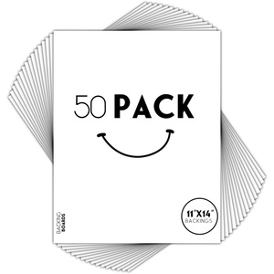 image:imageGolden State Art 8x12 Picture Mat Matte Backerboards for Framing 50 Pack  White Backing Boards for Art Prints Photos Crafts and DIY Projects11x14
