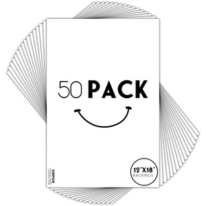 image:imageGolden State Art 8x12 Picture Mat Matte Backerboards for Framing 50 Pack  White Backing Boards for Art Prints Photos Crafts and DIY Projects12x18