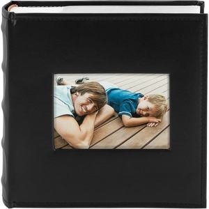 image:imagePhoto Album Hold 200 4x6 Photos with Front Window for DIY Crystal Green  Memo Writing SpaceSuede Faux Leather Picture Albums Picture Book 200 Pockets Fits 4x6 Photo Travel Wedding MemoriesBlack