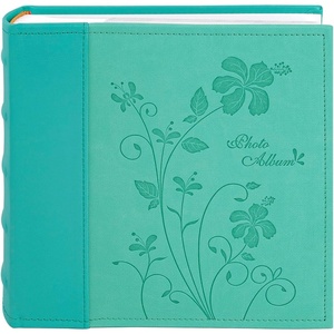image:imagePhoto Album Hold 200 4x6 Photos with Memo Writing Space BeigeampLight Grey  Faux Leather Picture Book Fits 4x6 Photo 200 Pockets Great for Wedding Family HolidaysGrass Green