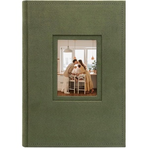 image:imagePhoto Album Hold 300 4x6 Photos with Memo Writing Space CreamGreen